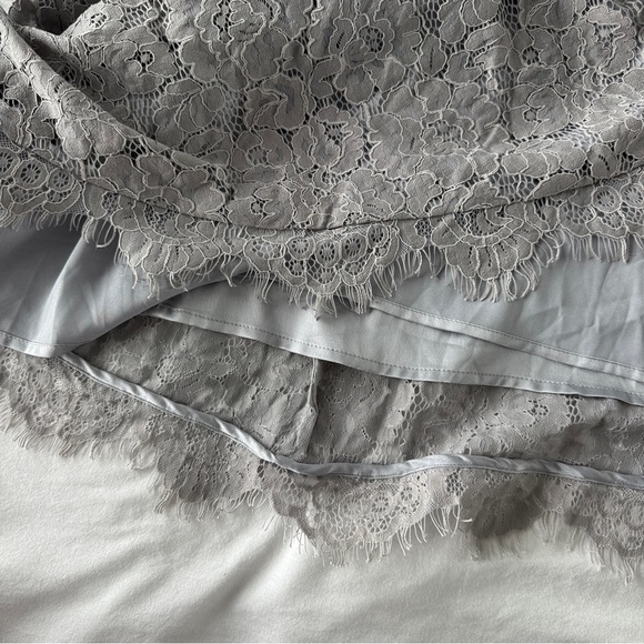 NWT Gray Lace Midi dress with Lace-up at back - Picture 7 of 11
